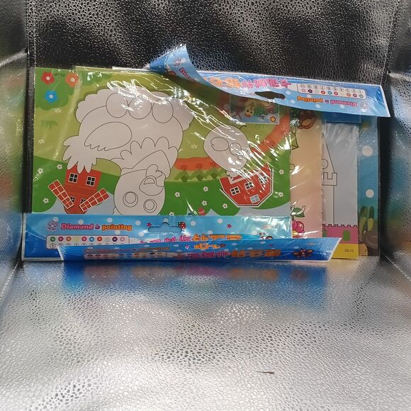 4-Pack Cartoon Diamond Painting Kits | Kids DIY Mosaic Sticker Art Set - Picture 3 of 5